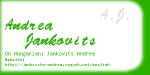 andrea jankovits business card